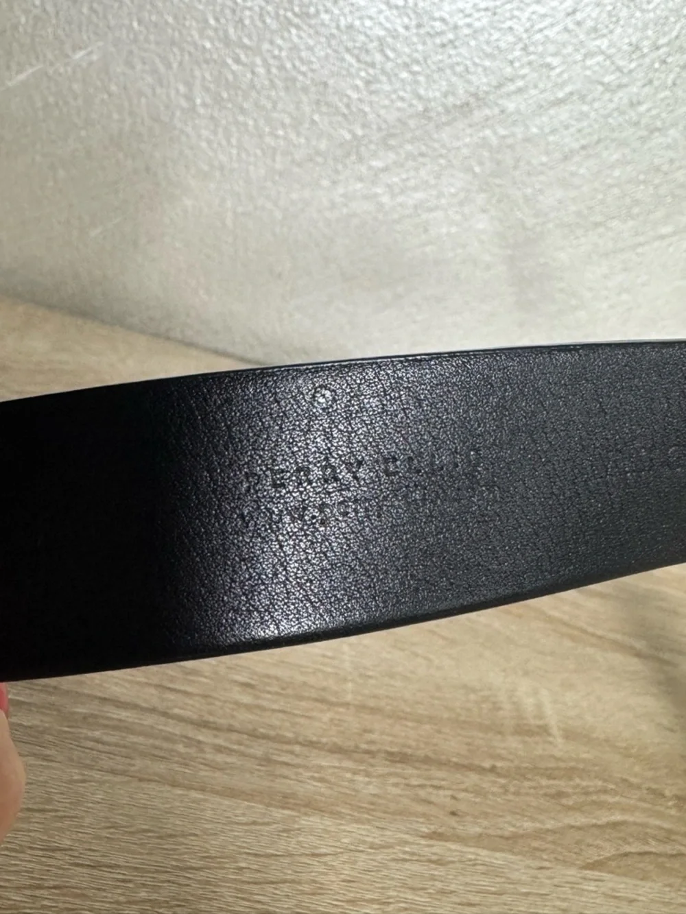 Perry Ellis Portfolio Men's Black Leather Belt Size 36/50/L